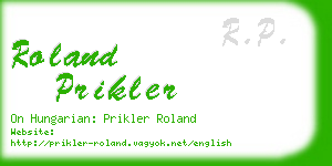 roland prikler business card